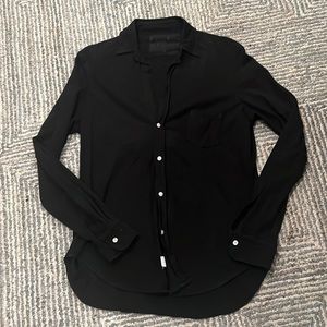 Frank & Eileen Black Cotton Buttondown